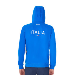 Sweat polaire homme Equestro x FISE Bleu de savoie Sweat polaire homme Equestro x FISE Bleu de savoie