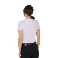Dames T-shirt Equestro Wild Flower van katoen met korte mouwen Wit Dames T-shirt Equestro Wild Flower van katoen met korte mouwen Wit