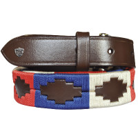 Riem Flags & Cup Chukka Bruin / blauw / rood Riem Flags & Cup Chukka Bruin / blauw / rood