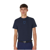 Heren T-shirt Equestro basic met ton-sur-ton logo, korte mouwen Zwart Heren T-shirt Equestro basic met ton-sur-ton logo, korte mouwen Zwart