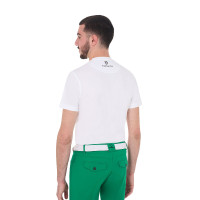 Heren T-shirt Equestro Horse Club van katoen met korte mouwen Wit