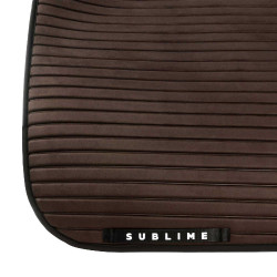 Tapis de dressage Acavallo Sublime en daim à bandes Marron Tapis de dressage Acavallo Sublime en daim à bandes Marron