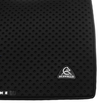 Tapis de dressage Acavallo Sublime en tissu technique à pois Noir
