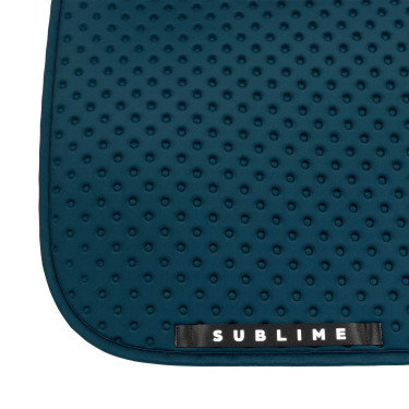 Tapis de dressage Acavallo Sublime en tissu technique à pois Pétrole Bleu