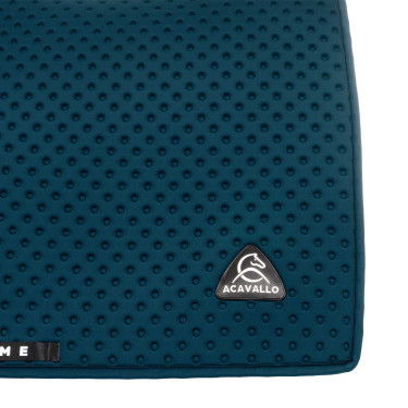 Tapis de dressage Acavallo Sublime en tissu technique à pois Pétrole Bleu