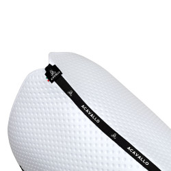 Tapis de dressage Acavallo Sublime en tissu technique à pois Blanc