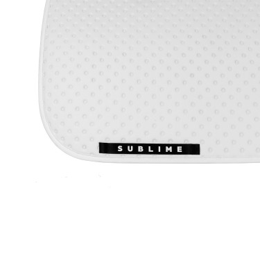 Tapis de dressage Acavallo Sublime en tissu technique à pois Blanc