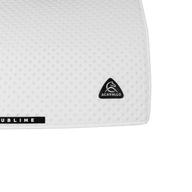 Tapis de dressage Acavallo Sublime en tissu technique à pois Blanc