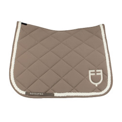 Tapis de dressage Equestro à cordon tressé Walnut / blanc antique Marron