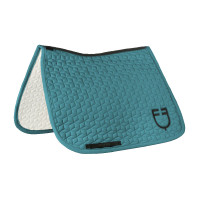 Tapis de dressage Equestro matelassé cube Pétrole Bleu