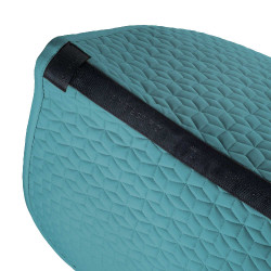 Tapis de dressage Equestro matelassé cube Pétrole Bleu