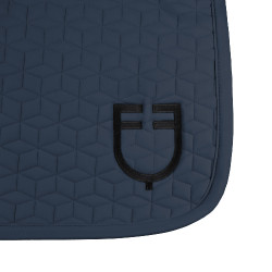 Tapis de dressage Equestro matelassé cube Marine Bleu marine