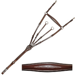 Collier de chasse Flags & Cup Wellington Marron