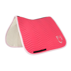Dressuurdekje Equestro gewatteerd Wave in technische stof Kamperfoelie / ballerina Roze