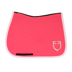 Dressuurdekje Equestro gewatteerd Wave in technische stof Kamperfoelie / ballerina Roze