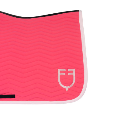Dressuurdekje Equestro gewatteerd Wave in technische stof Kamperfoelie / ballerina Roze