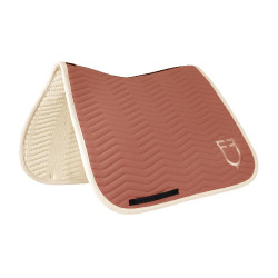 Dressuurdekje Equestro gewatteerd Wave in technische stof Redwood / antiek wit Rood