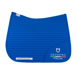 Dressuurzadeldek Equestro x FISE met geborduurd logo Blauw van Savoye