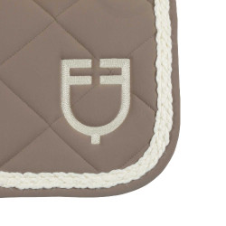 Tapis de saut Equestro à cordon tressé Walnut / blanc antique Marron