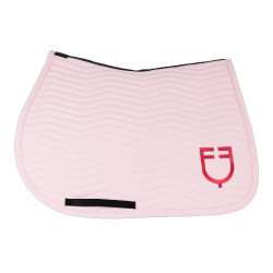 Tapis de saut Equestro matelassé Wave en tissu technique Ballerine / chèvrefeuille Rose Tapis de saut Equestro matelassé Wave en tissu technique Ballerine / chèvrefeuille Rose