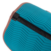 Gestepte Equestro springdeken Wave in technische stof Koraal blauw / bruin