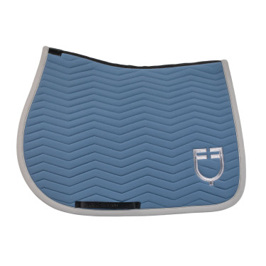 Gestepte Equestro springdeken Wave in technische stof Beringzee / ijsgrijs Blauw