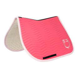 Tapis de saut Equestro matelassé Wave en tissu technique Chèvrefeuille / ballerine Rose Tapis de saut Equestro matelassé Wave en tissu technique Chèvrefeuille / ballerine Rose