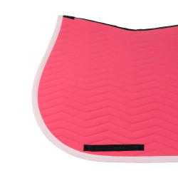 Tapis de saut Equestro matelassé Wave en tissu technique Chèvrefeuille / ballerine Rose Tapis de saut Equestro matelassé Wave en tissu technique Chèvrefeuille / ballerine Rose