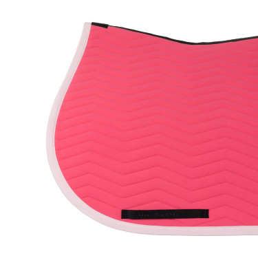 Tapis de saut Equestro matelassé Wave en tissu technique Chèvrefeuille / ballerine Rose Tapis de saut Equestro matelassé Wave en tissu technique Chèvrefeuille / ballerine Rose
