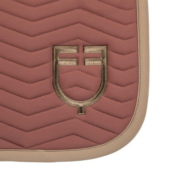 Gestepte Equestro springdeken Wave in technische stof Bruin / walnoot