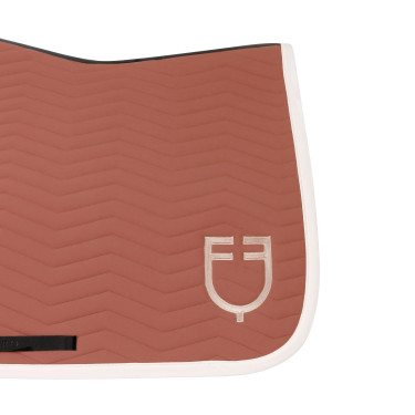 Gestepte Equestro springdeken Wave in technische stof Redwood / antiek wit Rood