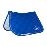 Tapis de saut Equestro x FISE avec liseré drapeau italien Bleu de savoie
