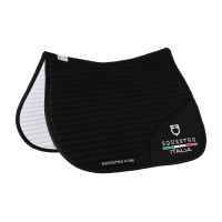 Springzadeldek Equestro x FISE met geborduurd logo Zwart