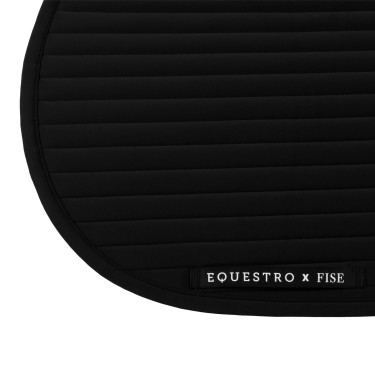 Springzadeldek Equestro x FISE met geborduurd logo Zwart