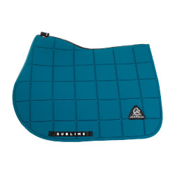 Tapis de selle CSO Acavallo Sublime en tissu technique à carreaux Pétrole Bleu
