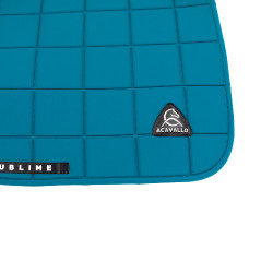Tapis de selle CSO Acavallo Sublime en tissu technique à carreaux Pétrole Bleu