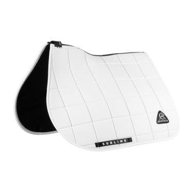 Tapis de selle CSO Acavallo Sublime en tissu technique à carreaux Blanc