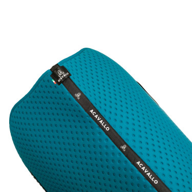 Tapis de selle CSO Acavallo Sublime en tissu technique à pois Pétrole Bleu