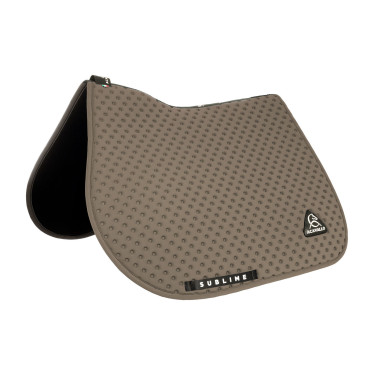 Tapis de selle CSO Acavallo Sublime en tissu technique à pois Terre Marron