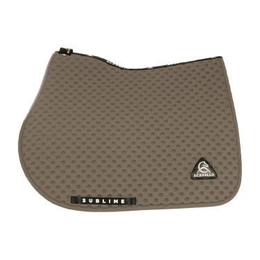 Tapis de selle CSO Acavallo Sublime en tissu technique à pois Terre Marron
