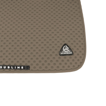 Tapis de selle CSO Acavallo Sublime en tissu technique à pois Terre Marron