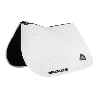 Tapis de selle CSO Acavallo Sublime en tissu technique à pois Blanc