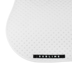 Tapis de selle CSO Acavallo Sublime en tissu technique à pois Blanc