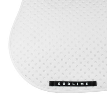 Tapis de selle CSO Acavallo Sublime en tissu technique à pois Blanc