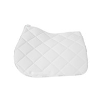 Tapis de Selle d'obstacle Equestro en tissu technique respirant Blanc / blanc