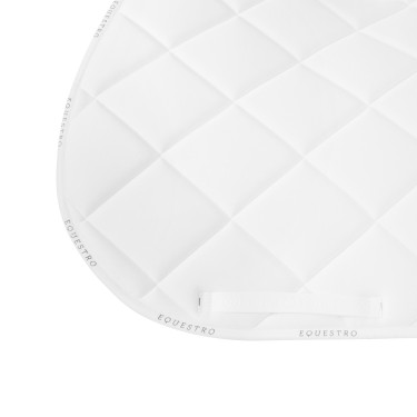 Tapis de Selle d'obstacle Equestro en tissu technique respirant Blanc / blanc