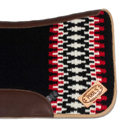 Tapis western Pool’s classique Noir / blanc / rouge