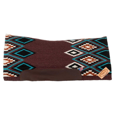 Tapis western Pool’s ergonomique contour laine Vin / turquoise Tapis western Pool’s ergonomique contour laine Vin / turquoise