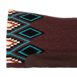 Tapis western Pool’s ergonomique contour laine Vin / turquoise Tapis western Pool’s ergonomique contour laine Vin / turquoise