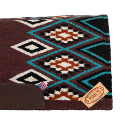 Tapis western Pool’s ergonomique contour laine Vin / turquoise Tapis western Pool’s ergonomique contour laine Vin / turquoise